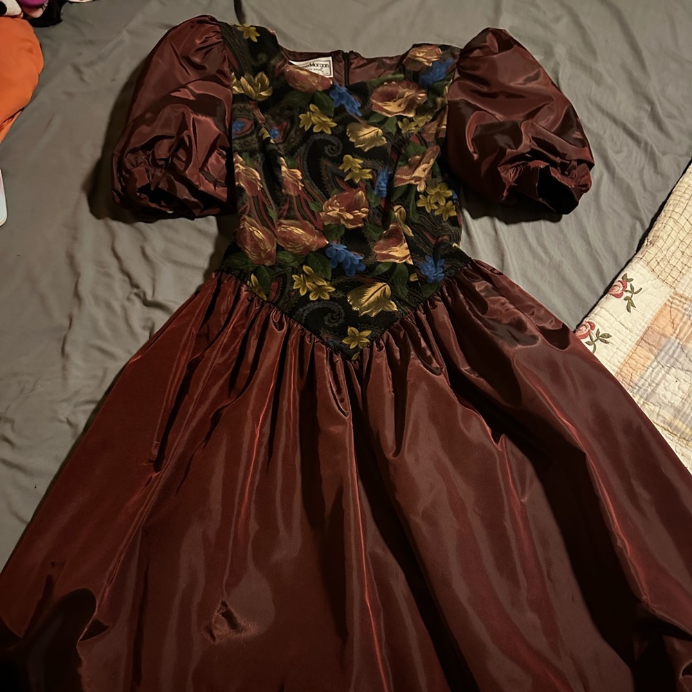 Rare 1980s Donna Morgan floral gown